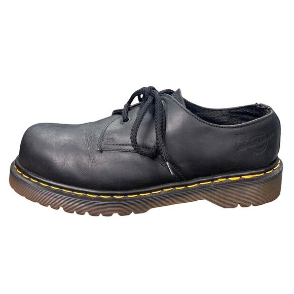 Vintage Dr. Martens Men\'s Black Leather Steel Toe Oxford Size UK 8 US 9 main image 7